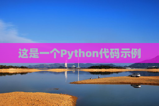 这是一个Python代码示例
